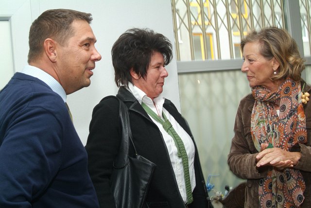 Günter Henhapl, Gertrude Beidl + Hannelore Kaupe bei der Eröffnung - 19.9.2013